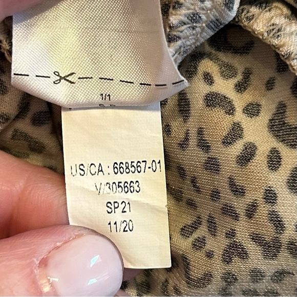 Banana Republic Belted Long Sleeve Fit & Flare Dress Women’s SZ PS in Leopard - Picture 8 of 8